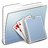 Graphite Stripped Folder Card Deck Icon